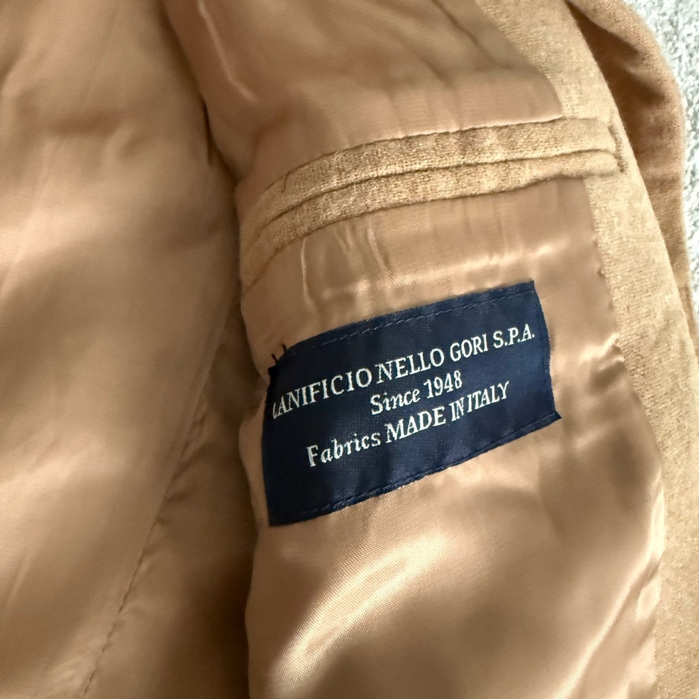 Quince Women’s  Italian Wool Stand Collar Blazer Warm Camel Outerwear M New - Picture 11 of 14